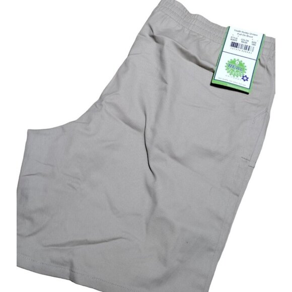 Real School School Uniform Khaki Husky Youth Unisex Pull on Short Size 18H‎ - Picture 1 of 5